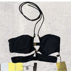 Vix Black Bikini with Gold Accents